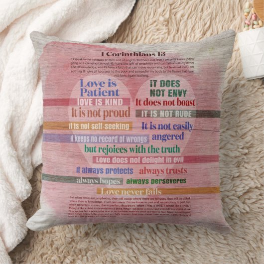1コリント13 – 愛 クッション (ブランケット)