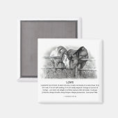 1コリント13：愛、鉛筆の馬 マグネット (正面/裏面)