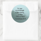 1コリント13:12今のところ、わたしたちはガラスを通して見る ラウンドシール (バッグ)