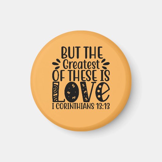 1コリント13:13こ素晴らしれらの愛は マグネット (正面)