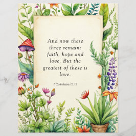 1コリント13:13キリスト教の聖書の聖句 チラシ