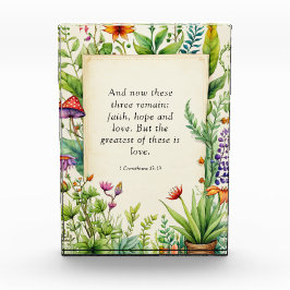 1コリント13:13キリスト教の聖書の聖句 フォトブロック