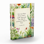 1コリント13:13キリスト教の聖書の聖句 フォトブロック (左)