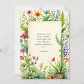 1コリント13:13キリスト教の聖書の聖句 マグネット招待状 (正面)