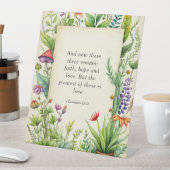 1コリント13:13キリスト教の聖書の聖句 台座サイン (インサイチュ)