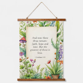 1コリント13:13キリスト教の聖書の聖句 吊り下げ型タペストリー