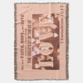 1コリント13:13ラブブランケット スローブランケット (正面縦)