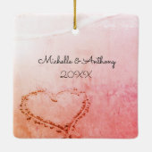 1コリント13:13信仰の希望の愛、クリスマス セラミックオーナメント (裏面)