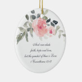 1コリント13:13信仰の希望の愛、クリスマス セラミックオーナメント (右)