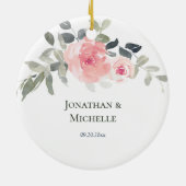 1コリント13:13信仰の希望の愛、クリスマス セラミックオーナメント (裏面)