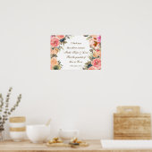 1コリント13:13信仰の願い愛の聖句 ポスター (キッチン)