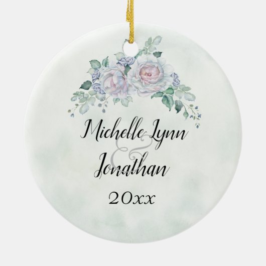 1コリント13:13信仰は愛を願うパーソナライズされた。 セラミックオーナメント (裏面)