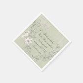 1コリント13:13信仰ホープ愛のシンプルフローラ スタンダードカクテルナプキン (角)