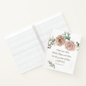 1コリント13:13信仰ホープ愛ピンクのバラ ノートブック (内部)