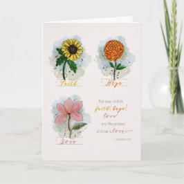 1コリント13:13素晴らしは愛である カード