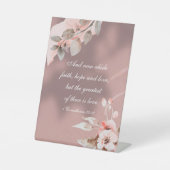 1コリント13:13素晴らしは愛のフローラ 台座サイン (正面)