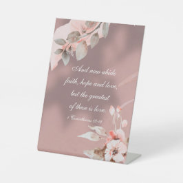 1コリント13:13素晴らしは愛のフローラ 台座サイン