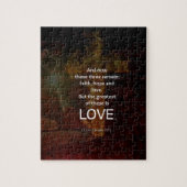 1コリント13:13聖書の聖句引用文の愛について ジグソーパズル (縦)