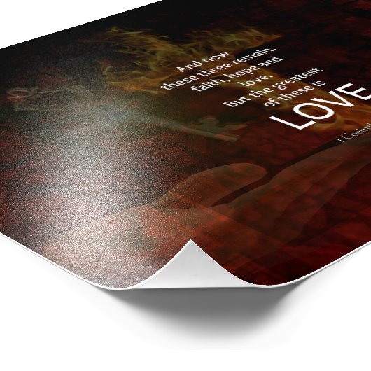 1コリント13:13聖書の聖句引用文の愛について フォトプリント            (角)