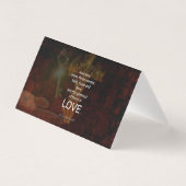 1コリント13:13聖書の聖句引用文の愛について 名刺 (裏面)