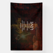 1コリント13:13聖書の聖句引用文の愛について 横断幕 (縦)