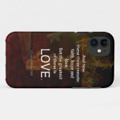 1コリント13:13聖書の聖句引用文の愛について Case-Mate iPhoneケース (裏面(横))