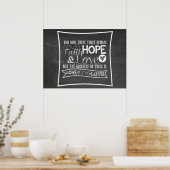 1コリント13:13 – 黒板ポスター ポスター (キッチン)