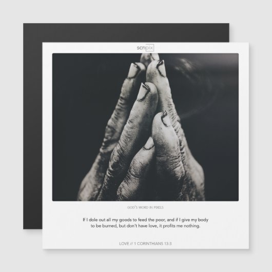 1コリント13:3 LOVE SCRIPIX磁気カード マグネット招待状 (正面/裏面)