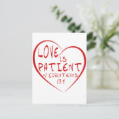 1コリント13:4愛は忍耐強い ポストカード (スタンド正面)