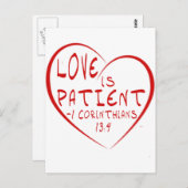 1コリント13:4愛は忍耐強い ポストカード (正面/裏面)