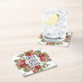 1コリント13:4愛は患者の愛は親切である スクエアペーパーコースター (インサイチュ)