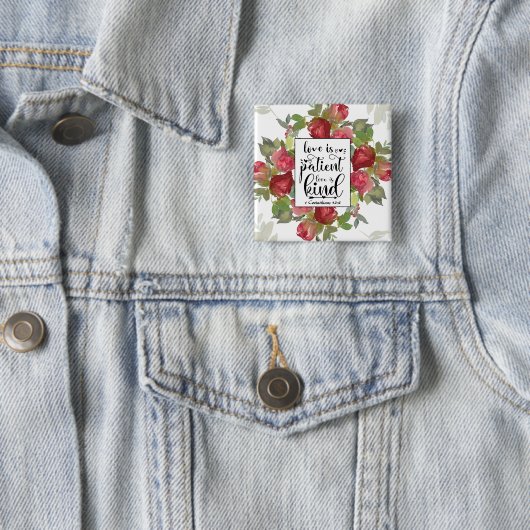 1コリント13:4愛は患者の愛は親切である 缶バッジ (インサイチュ)