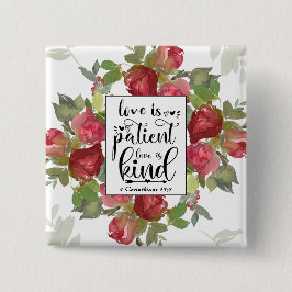 1コリント13:4愛は患者の愛は親切である 缶バッジ