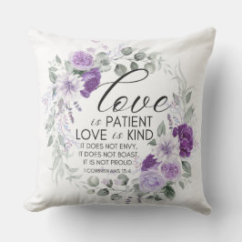 1コリント13:4愛は患者バイオレットフローラ アウトドアクッション