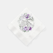 1コリント13:4愛は患者バイオレットフローラ 縁ありカクテルナプキン (角)
