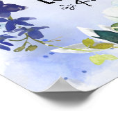 1コリント13:4愛は患者パープルフローラ ポスター (角)