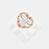 1コリント13:4愛は患者フローラハート 縁ありカクテルナプキン (角)