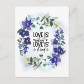 1コリント13:4愛は辛抱強い聖書の聖句である ポストカード (正面)