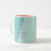 1コリント13:4 *マグカップ*愛は患者である* ツートーンマグカップ (正面左)