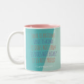 1コリント13:4 *マグカップ*愛は患者である* ツートーンマグカップ (左)