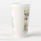 1コリント13:4-5なだめるような水彩デザイン カフェラテマグ (正面)