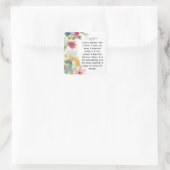 1コリント13:4-5なだめるような水彩デザイン スクエアシール (バッグ)