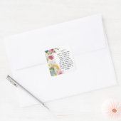 1コリント13:4-5なだめるような水彩デザイン スクエアシール (封筒)