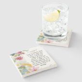 1コリント13:4-5なだめるような水彩デザイン ストーンコースター (横)