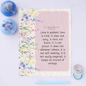 1コリント13:4-5なだめるような水彩デザイン チラシ (シングル)