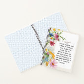 1コリント13:4-5なだめるような水彩デザイン ノートブック (内部)