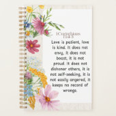 1コリント13:4-5なだめるような水彩デザイン プランナー手帳 (正面)