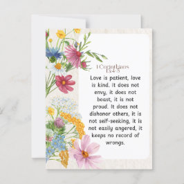 1コリント13:4-5なだめるような水彩デザイン ポストカード