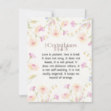 1コリント13:4-5なだめるような水彩デザイン