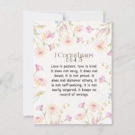 1コリント13:4-5なだめるような水彩デザイン ポストカード